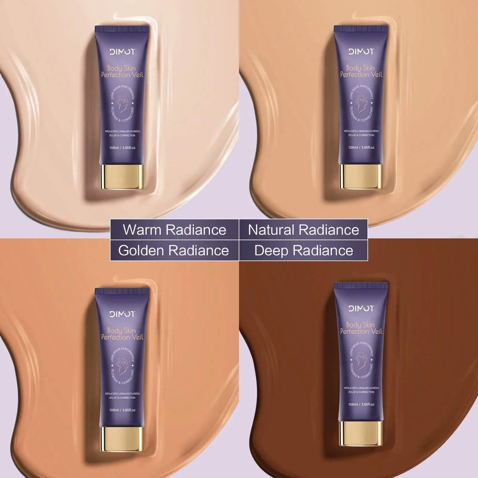 Waterproof body concealer cream bottle with application brush for tattoo and birthmark coverage