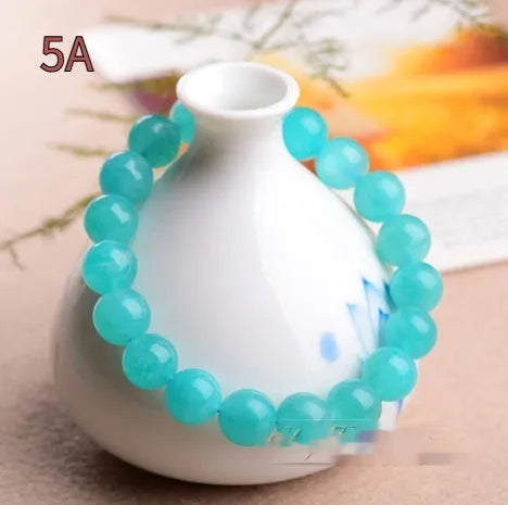 Natural blue-green 7A grade Amazonite scattered beads in various sizes for DIY jewellery making.