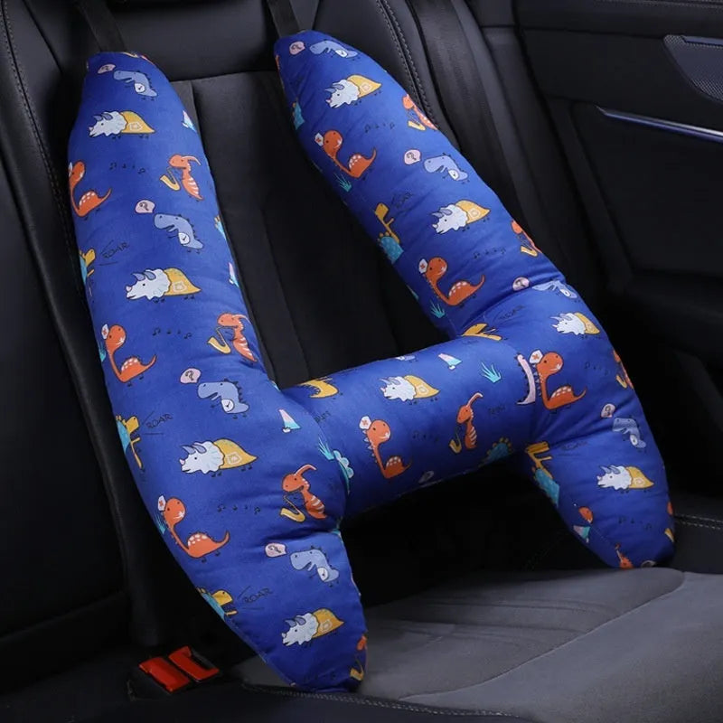 55cm by 70cm car headrest pillow in floral skirt rabbit design with optional neck support pillow.