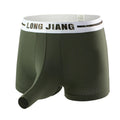 Men's ice silk boxers in solid colours showing mid-waist design and thin fabric texture