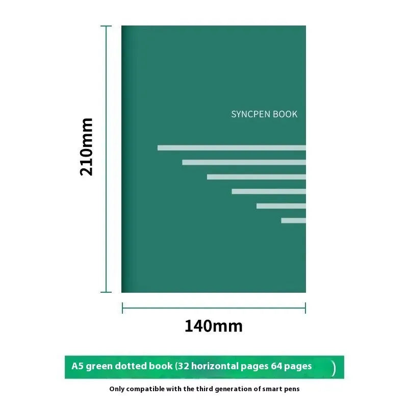 Loose leaf spiral notebook core replacement pack with paper and metal-core pen refills