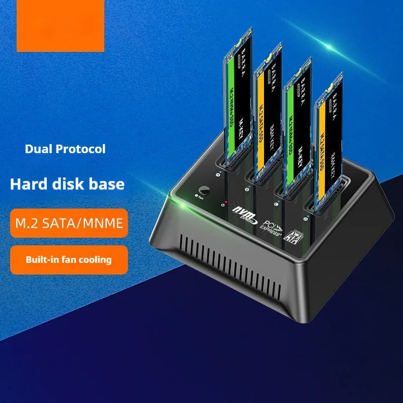 Aluminium M2 dual protocol SSD enclosure base with European standard K30174P2 colour finish