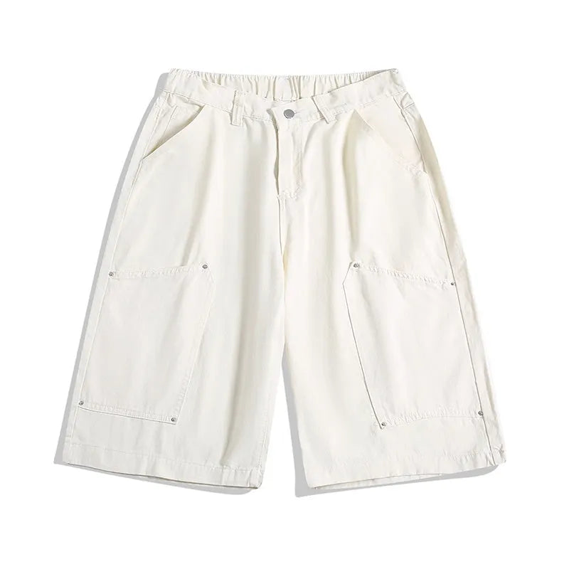 Women's loose-fit cropped pants in micro-elastic fabric showing apricot colour with wide-leg design