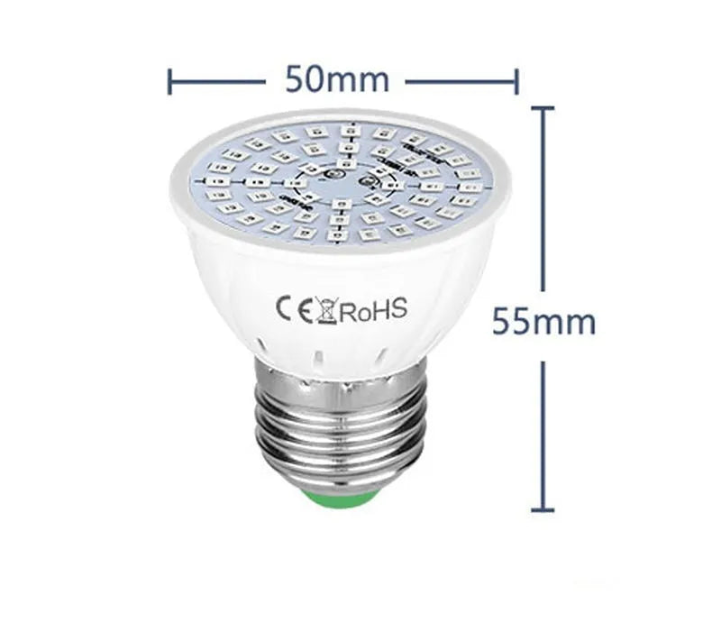 White LED plant growth lamp with 80 beads for indoor potted plants covering 30-80 square centimetres