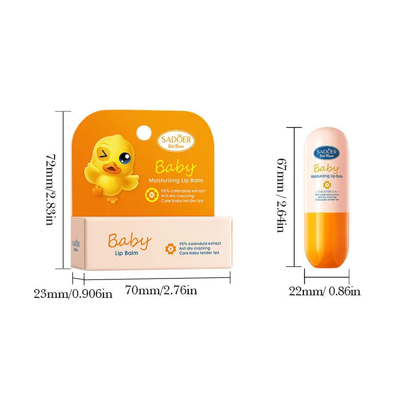 Moisturising anti-chapped lipstick tube in variant shades including marigold, watermelon, and milk.