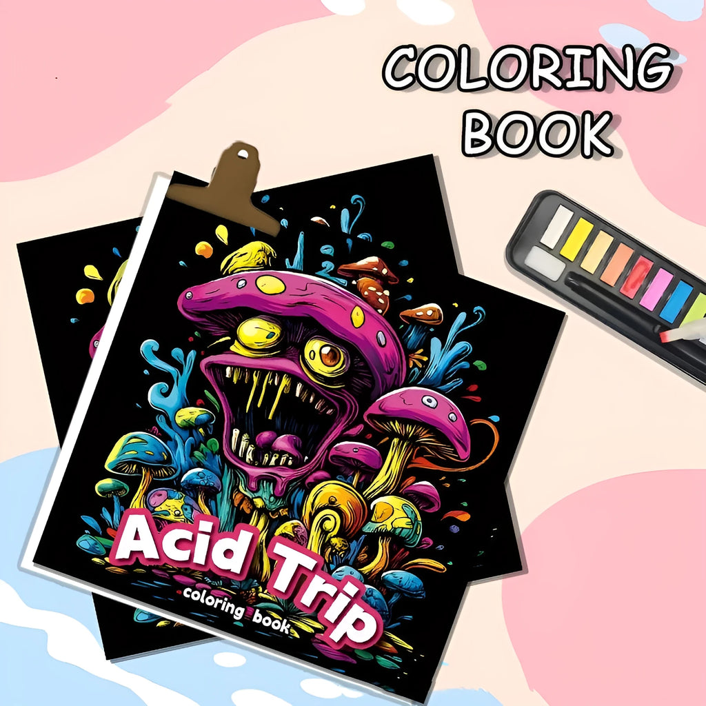 A4 acid tour coloured painting book with paper pages for drawing and sketching