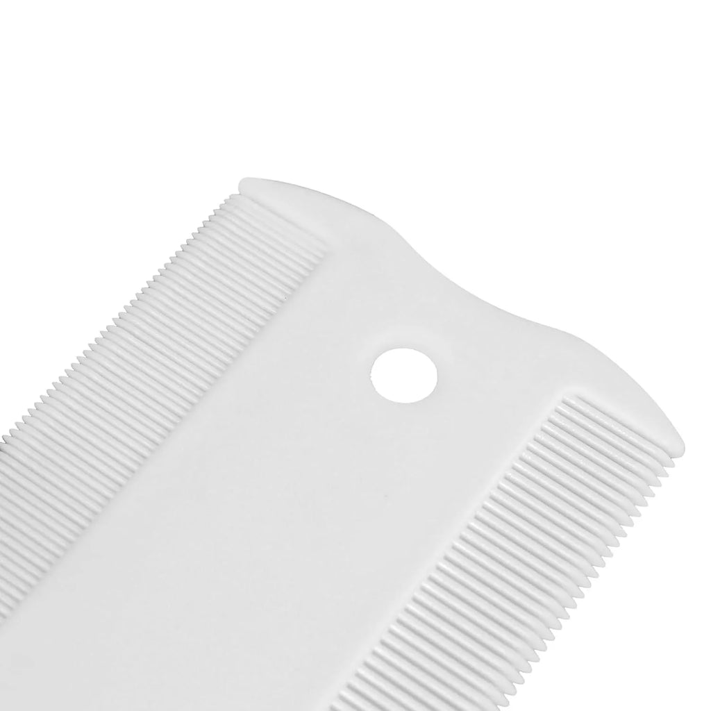 Small plastic pet flea comb with double-sided dense teeth for dog and cat facial grooming