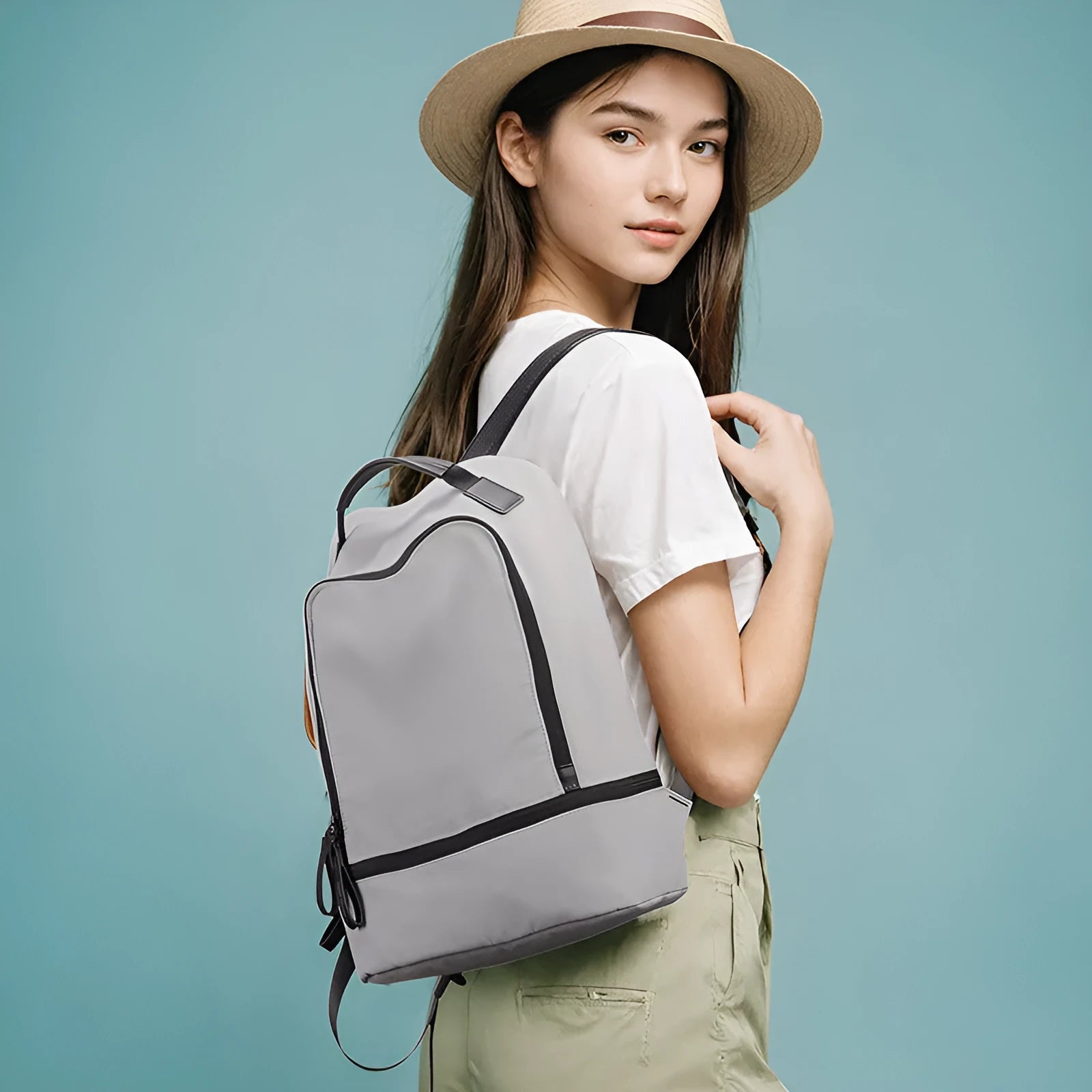 Marco Leideng lightweight oxford cloth backpack in solid colour with under 20L capacity