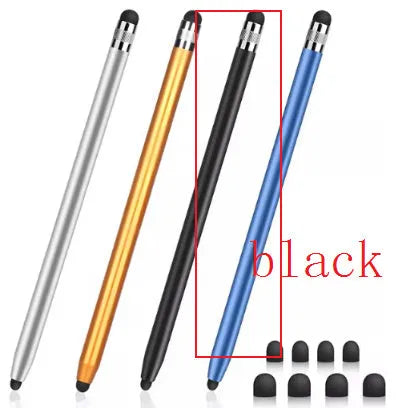 Metal two-in-one touch screen pen for tablets and smartphones in multiple colour options