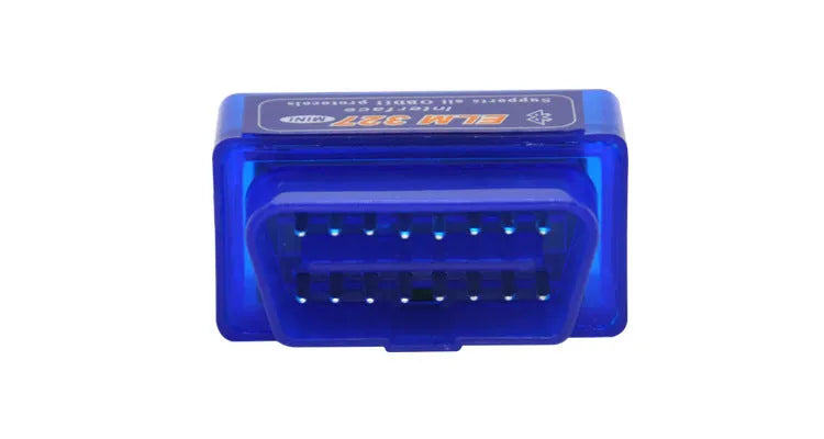 Compact Bluetooth OBD2 diagnostic scanner for vehicle fault code reading and engine monitoring