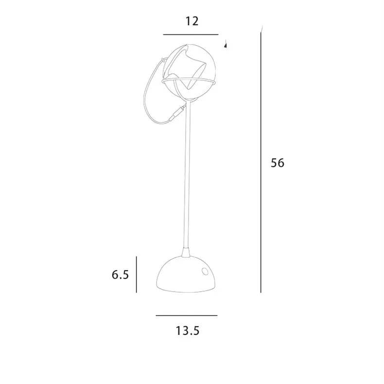 Modern glass lampshade desk lamp with touch dimmer switch showing adjustable 6W-10W power settings