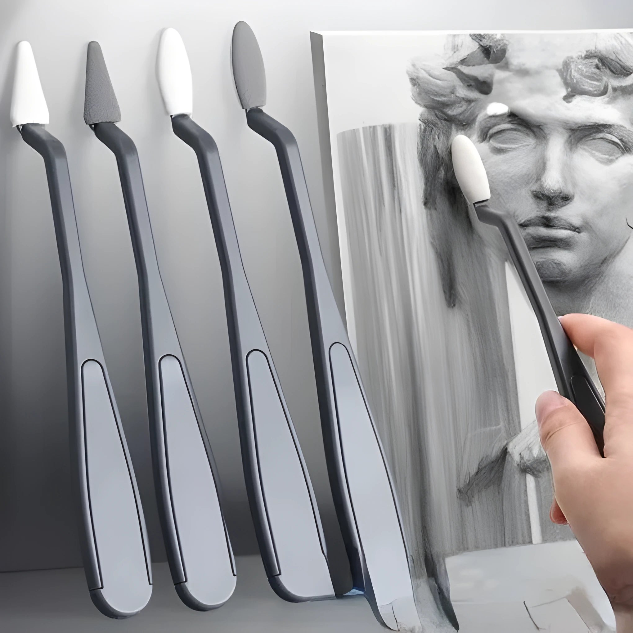 Plastic sketch rubbing knife in R20212 colour for pencil and charcoal correction