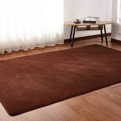White plush rectangular area rug with a dotted non-slip bottom, shown at 40cm x 40cm size.