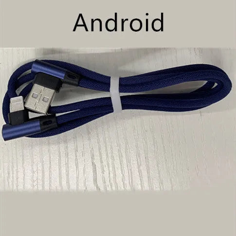 Fast charging USB cable with aluminium alloy connectors, available in Android and Type-C types and multiple colours.