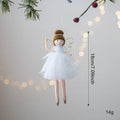 Pink and white cloth ballet angel plush doll pendant for decorative display