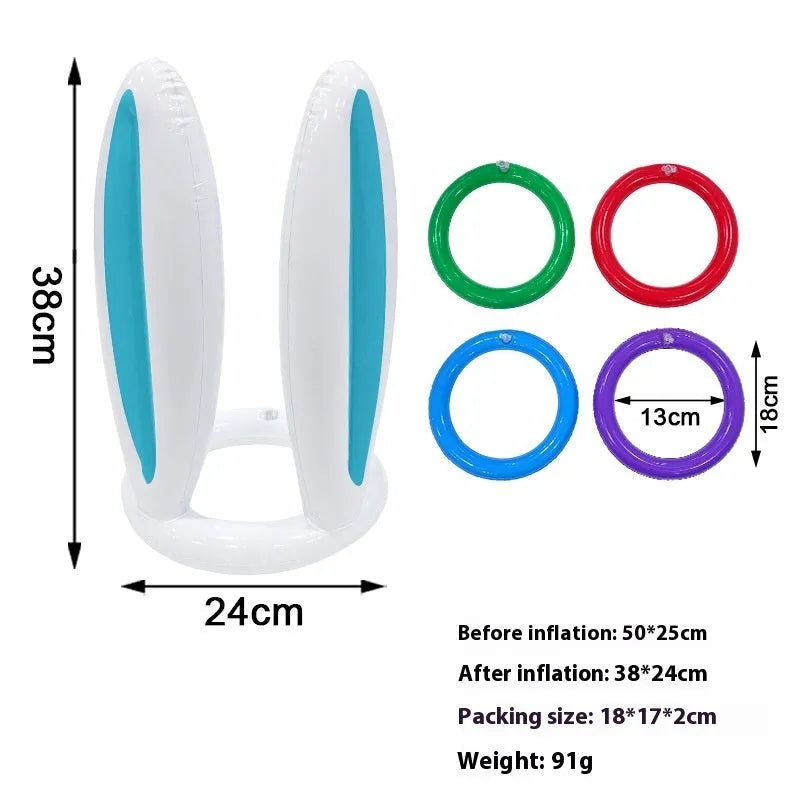 PVC inflatable throwing toy showing octopus, antlers, witch hat, spider, Santa Claus, and rabbit ear styles for Ghost Festival games