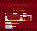 Set of 138 PBT sublimation printed key caps for a mechanical keyboard on a desk.