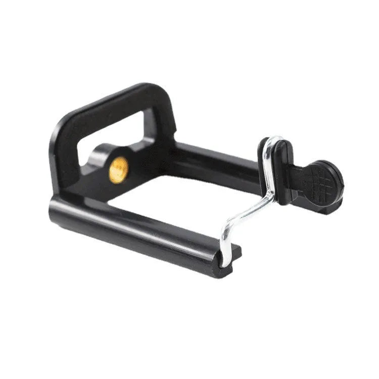 Black plastic U clip universal car phone holder for dashboard or windscreen mounting