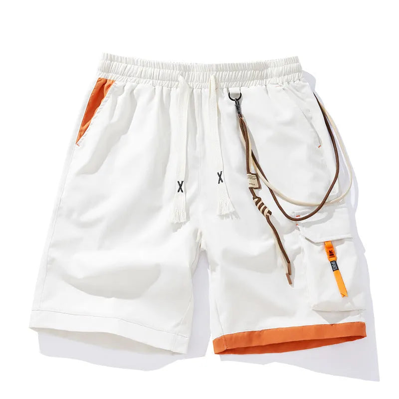 Men's plus size bamboo fibre sport shorts in loose fit with high waist and cropped length