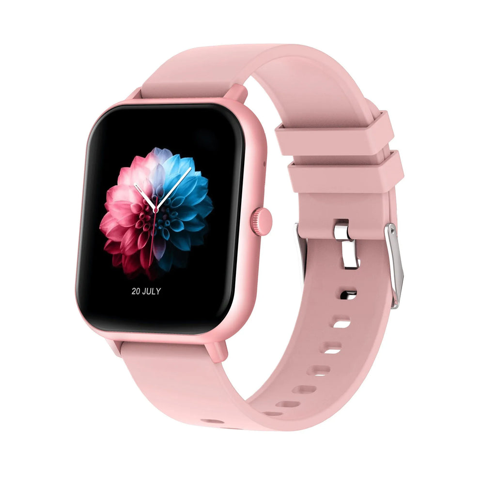 Bluetooth smart watch with heart rate monitoring and AI voice control in multiple colour options