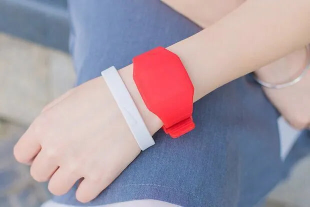 Square digital touch screen watch in multiple colours with stainless steel buckle on PU strap