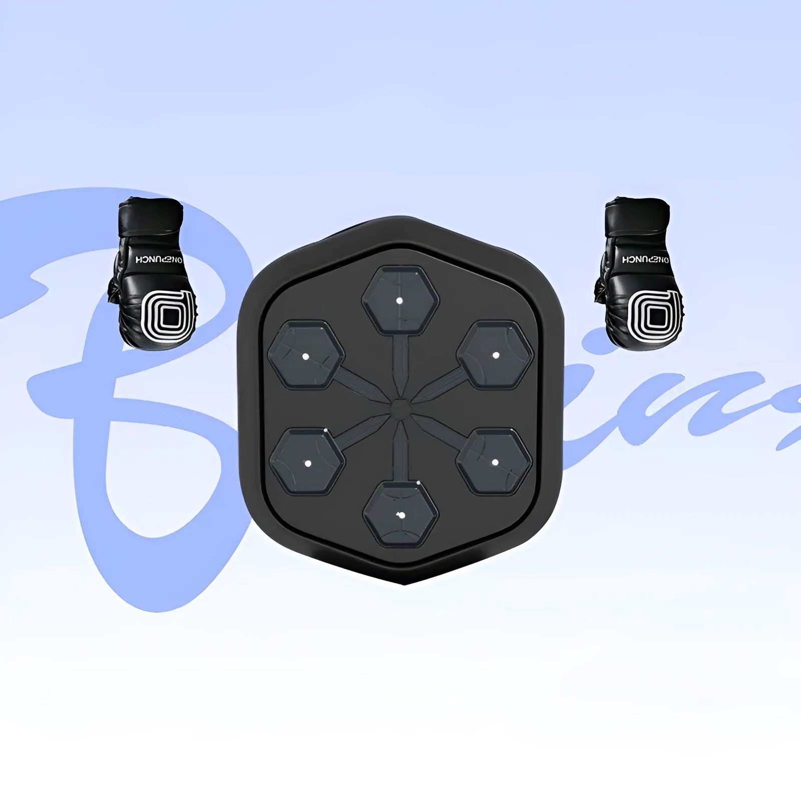 Black Smart Music Boxing Machine with Bluetooth connectivity and 200kg strike capacity