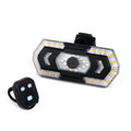 Black wireless remote control LED taillight for motorcycles and bicycles with USB charging port